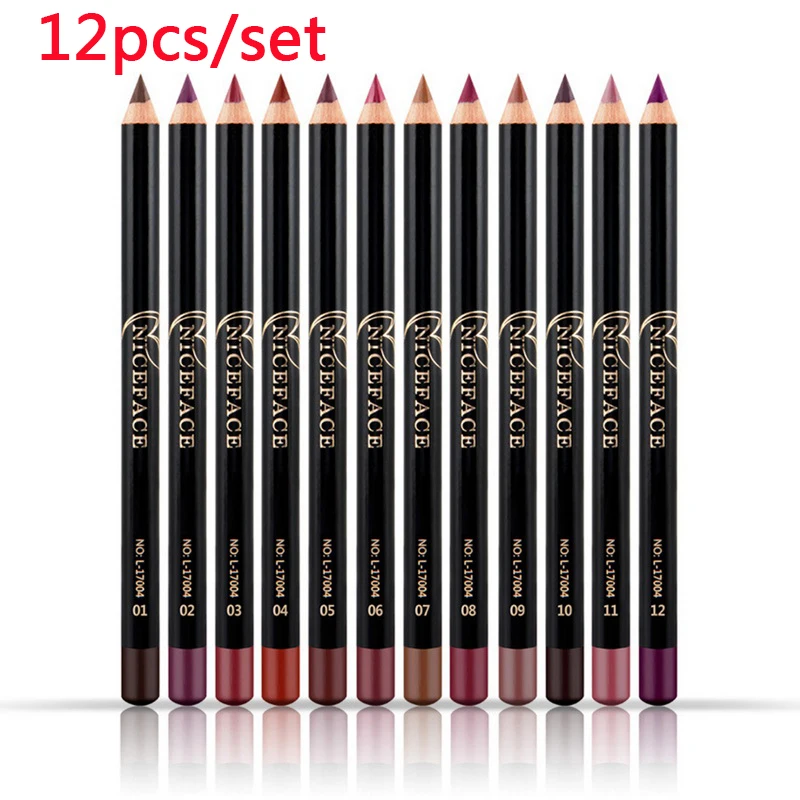 12PCS Waterproof Matte Lipstick Pencil Lip Liner Makeup Contour Lip Tint Sexy Batom Mate Long Lasting Moisturizer Lipliner Levre
12PCS Waterproof Matte Lipstick Pencil Lip Liner Makeup Contour Lip Tint Sexy Batom Mate Long Lasting Moisturizer Lipliner Levre