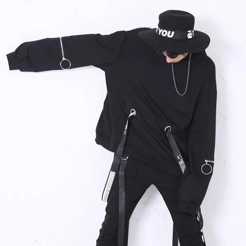 Autumn winter men hip hop oversize hoodie ribbons punk rock cloak men harajuku streetwear nightclub DJ hoodies zipper sweatshirt
Autumn winter men hip hop oversize hoodie ribbons punk rock cloak men harajuku streetwear nightclub DJ hoodies zipper sweatshirt