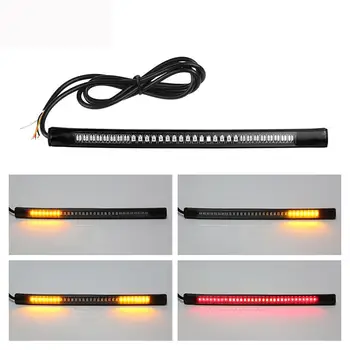48 LED Motorcycle Light Bar Strip Tail Brake Stop Turn Signal License Plate Light Integrated 3528 SMD Red Amber Color
48 LED Motorcycle Light Bar Strip Tail Brake Stop Turn Signal License Plate Light Integrated 3528 SMD Red Amber Color