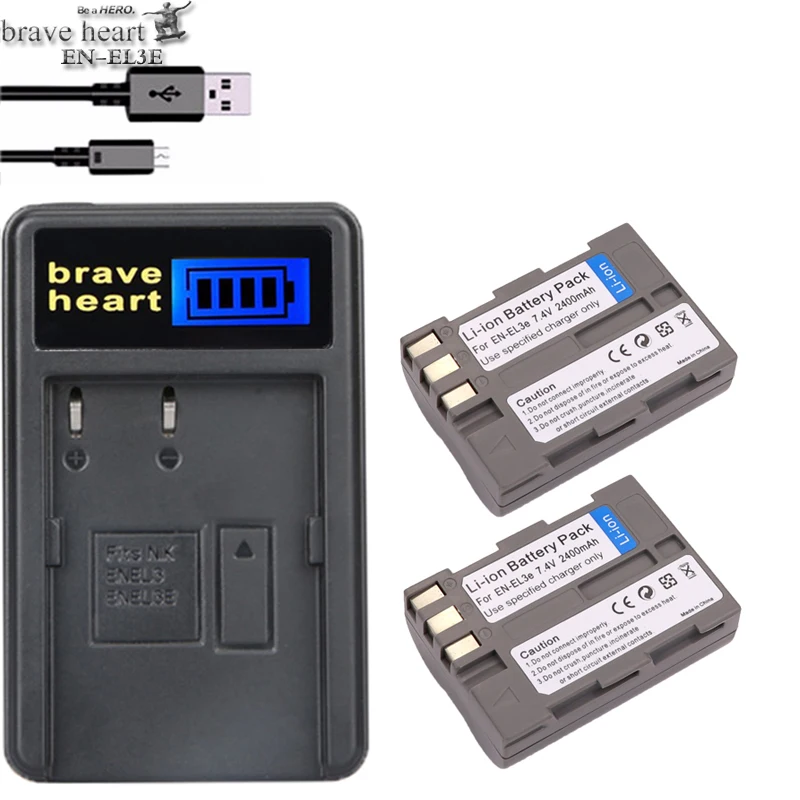 Аккумулятор для камеры brave heart EN-EL3e EN EL3e EL3a ENEL3e Nikon D300S D300 D100 D200 D700 D70S D80 D90 D50 EN-EL3a |