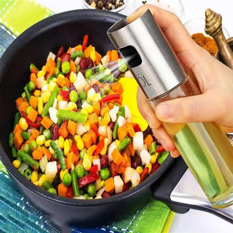 Oil Sprayer,Stainless Steel Vinegar Sprayer,Spray with Portable Brush,Barbecue Olive Oil Glass Bottle 100 ml for Kitchen,Cooki
Oil Sprayer,Stainless Steel Vinegar Sprayer,Spray with Portable Brush,Barbecue Olive Oil Glass Bottle 100 ml for Kitchen,Cooki