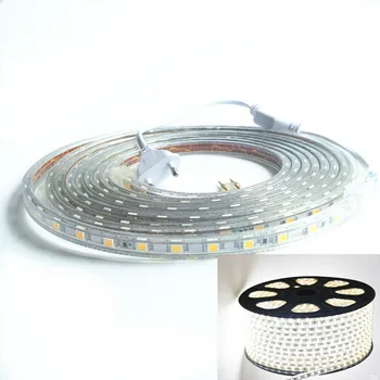 AC 220V SMD 5050 Flexible Led Strip Light plug clips 1M/3M/5M/7M/10M/15M/20M free ship
AC 220V SMD 5050 Flexible Led Strip Light plug clips 1M/3M/5M/7M/10M/15M/20M free ship