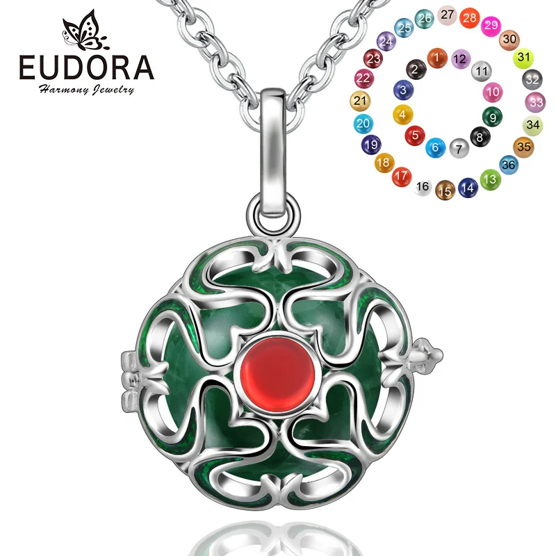 Eudora 20mm Harmony Ball Flower Cage Chime Sound Bola Ball Pendant Necklace for Pregnant Women Children Christmas gift K139N20
Eudora 20mm Harmony Ball Flower Cage Chime Sound Bola Ball Pendant Necklace for Pregnant Women Children Christmas gift K139N20
