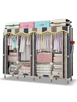 Wardrobe simple cloth wardrobe steel pipe bold reinforcement Double household thickening all steel frame economical simple
Wardrobe simple cloth wardrobe steel pipe bold reinforcement Double household thickening all steel frame economical simple