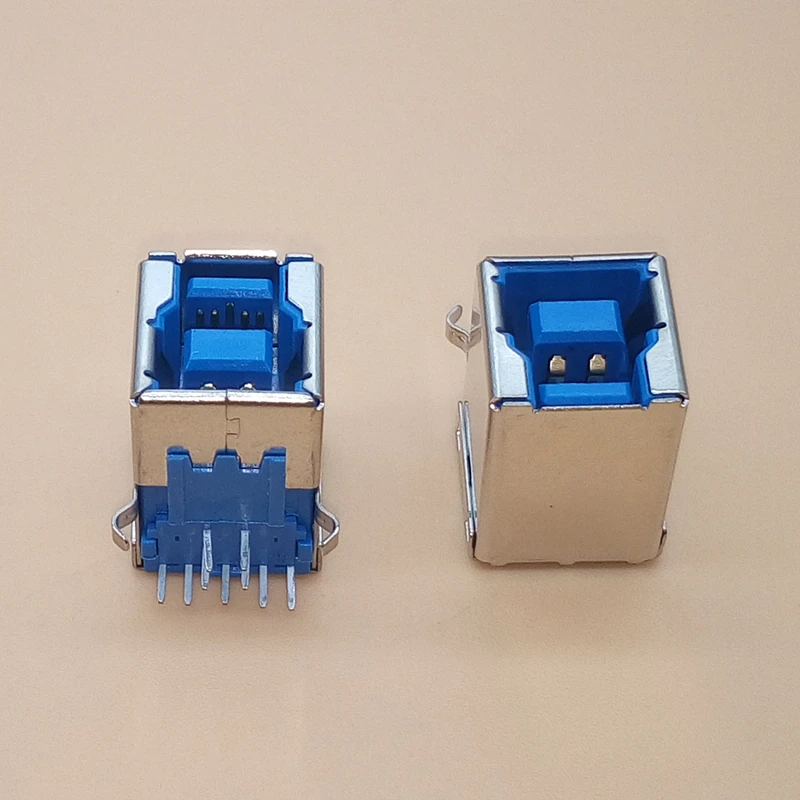 5Pcs USB 3.0 Type A Female Right Angle 9Pin DIP Socket PCB Solder Connector BC