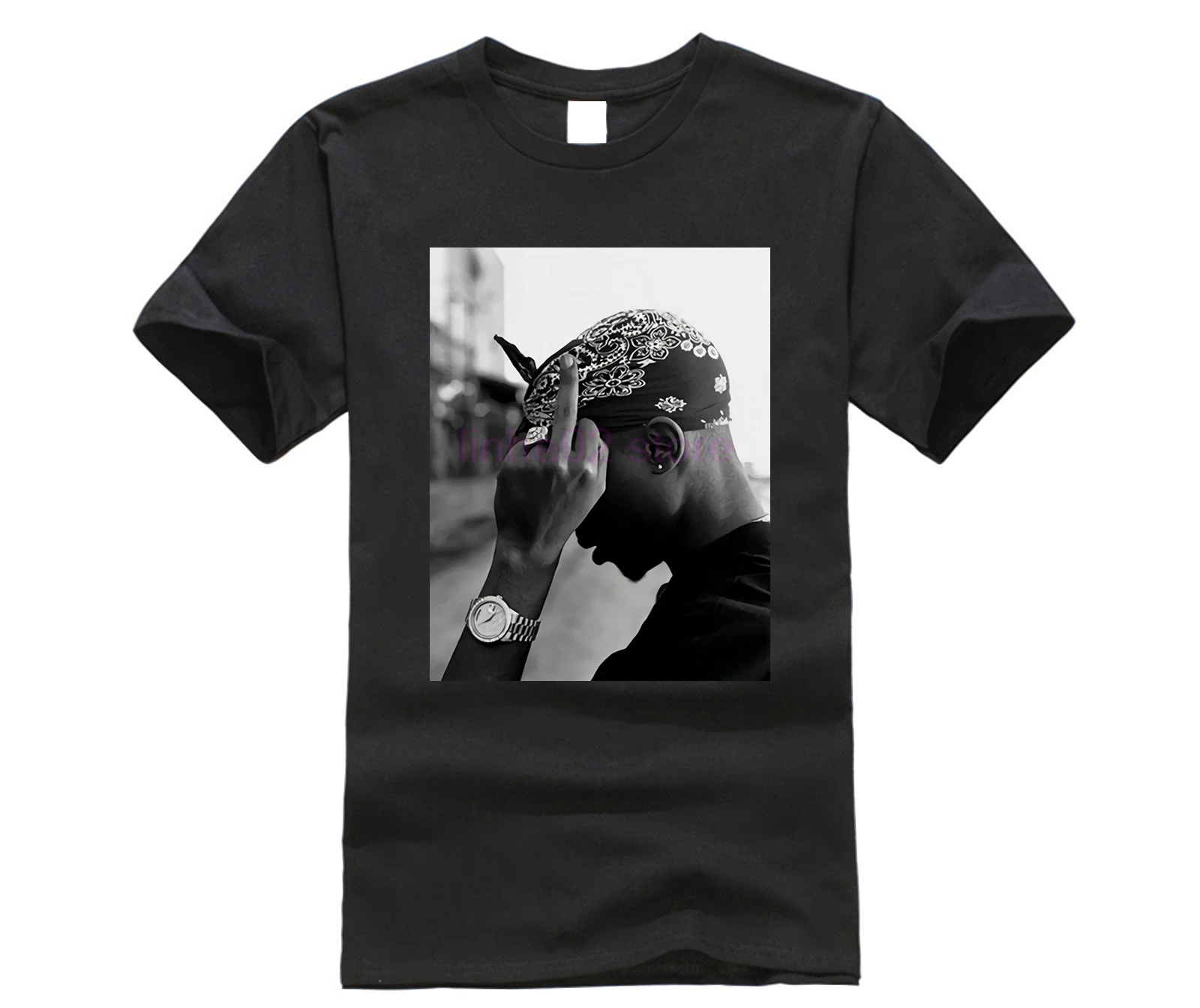 

2019 new Side 2Pac Mid Finger Tupac Amaru Shakur PAC Makaveli Digital Underground T Shirt men t shirt