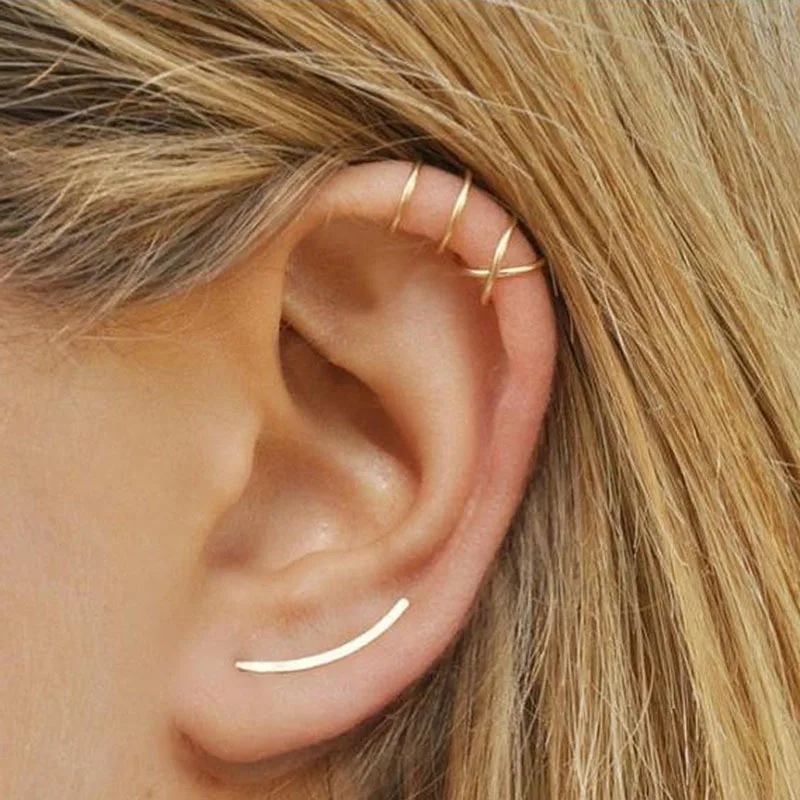 Fashion Cartilage Punk Ear Cuff Clip-On Earrings Non-Piercing Cross 3 Color Wrap Clip Earrings Piercing Cartilage Ear Clip 2019
Fashion Cartilage Punk Ear Cuff Clip-On Earrings Non-Piercing Cross 3 Color Wrap Clip Earrings Piercing Cartilage Ear Clip 2019