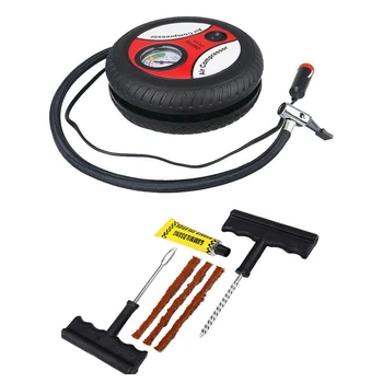 12V Portable Air Compressor Wheel 260Psi Tyre Inflator Pump Car Auxiliary Tools Tire Inflation Pump With Tire Repair Tool
12V Portable Air Compressor Wheel 260Psi Tyre Inflator Pump Car Auxiliary Tools Tire Inflation Pump With Tire Repair Tool