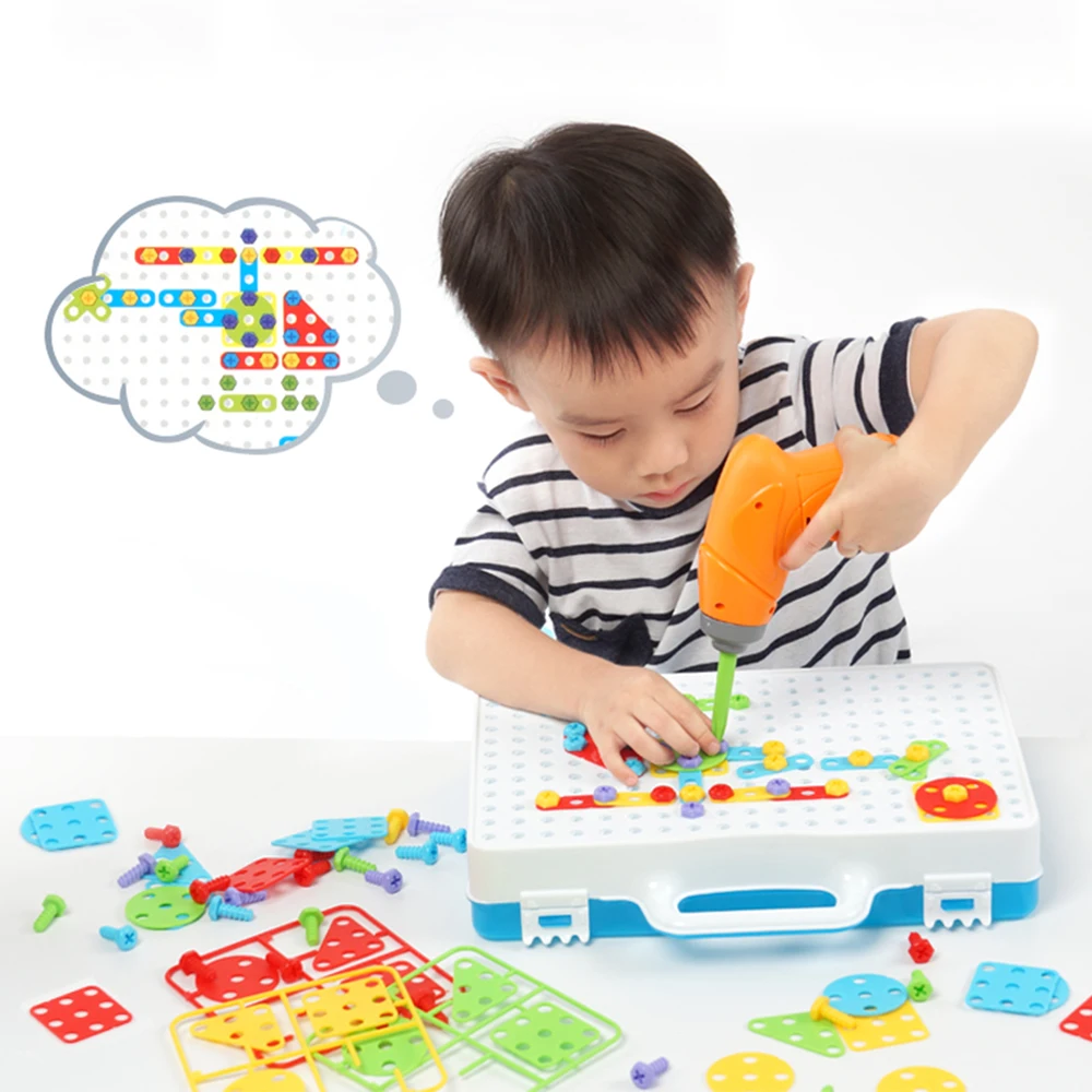 3D Block Kids Electric Drill Toys DIY Screw Group Tool Assembled Blocks Sets Disassembly Match Tool Educational Building Toy
3D Block Kids Electric Drill Toys DIY Screw Group Tool Assembled Blocks Sets Disassembly Match Tool Educational Building Toy