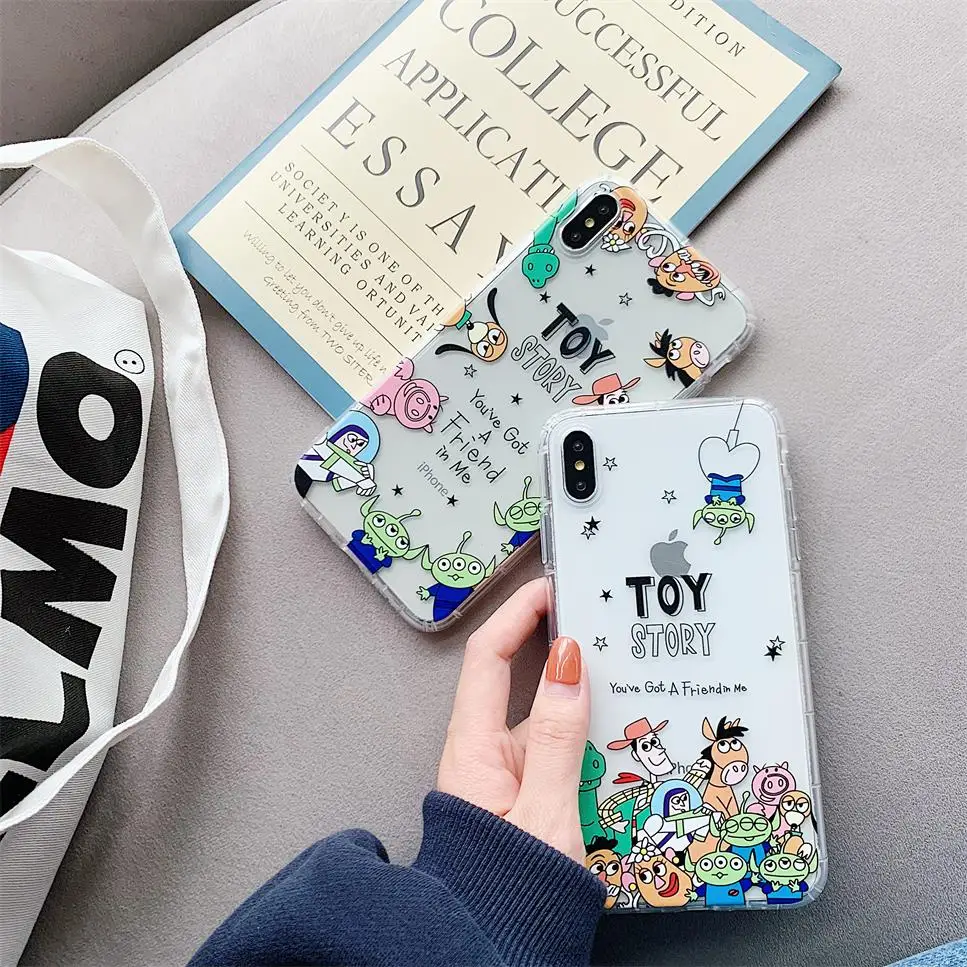 Fun Animated cartoon Toy Story Graphic Glossy Transparent soft silicone phone case for iphone7 case 6 6s 8plus X XR XS MAX
Fun Animated cartoon Toy Story Graphic Glossy Transparent soft silicone phone case for iphone7 case 6 6s 8plus X XR XS MAX
