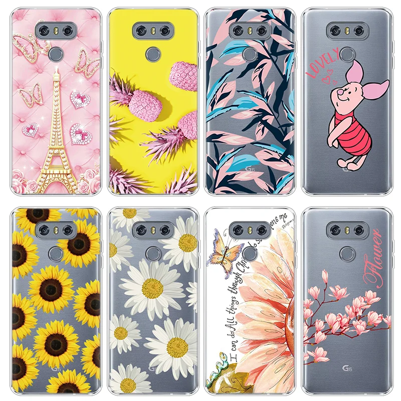 

Sunflower Soft Silicon TPU Coque For LG Q6 Q7 Q8 2018 G3 G4 G5 G6 G7 K4 K8 K10 K11 Plus V20 V30 Nexus 5X X Power 2 G8 ThinQ Case