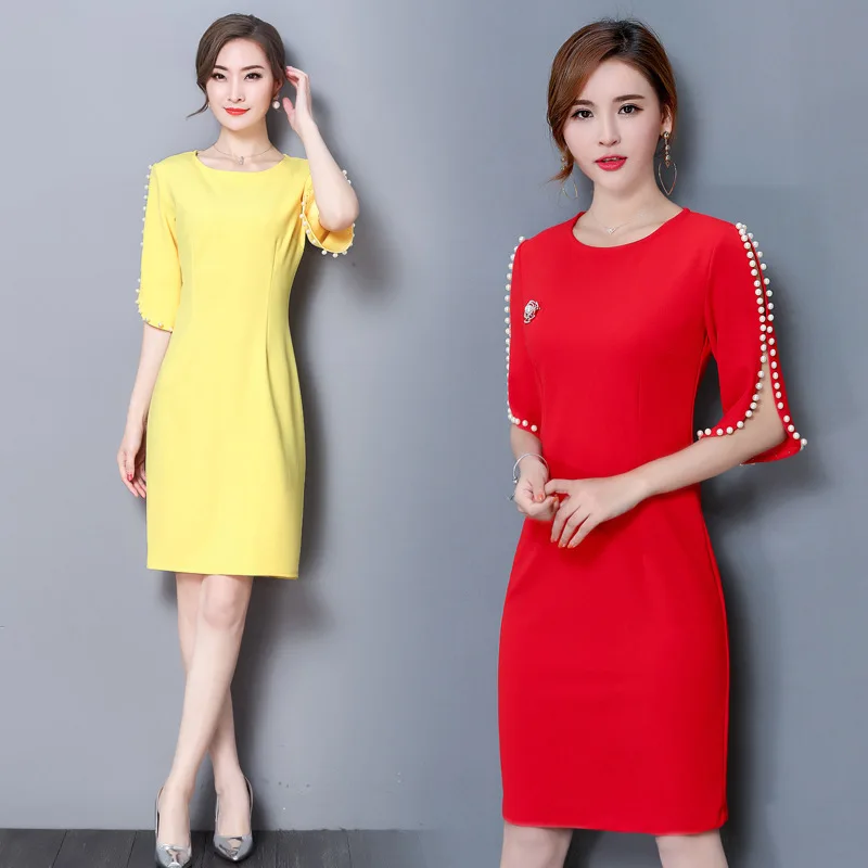 Fashion New Summer Ladies Dresses Elegant Beading Office Lady Dress Slim Sexy Plus Size Dress Casual Women Dresses Vestidos 5XL
Fashion New Summer Ladies Dresses Elegant Beading Office Lady Dress Slim Sexy Plus Size Dress Casual Women Dresses Vestidos 5XL