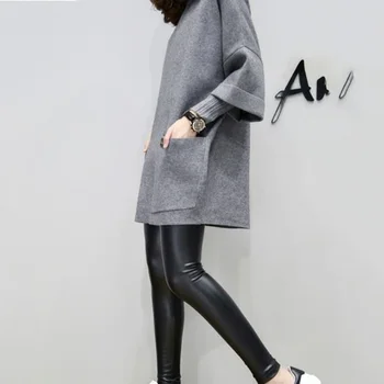 Women Autumn Plus Size Long Solid Pullover Sweatshirt Three Quarter Sleeve O-neck Korean Two Pocket Sweatshirts
Women Autumn Plus Size Long Solid Pullover Sweatshirt Three Quarter Sleeve O-neck Korean Two Pocket Sweatshirts