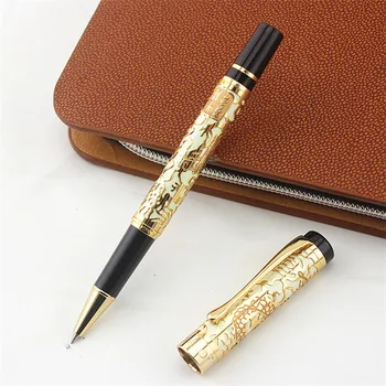 Jinhao 5000 Vintage Luxurious Rollerball Pen Beautiful Ripple with Dragon Clip, Noble Golden Metal Carving Ink Pens Collection
Jinhao 5000 Vintage Luxurious Rollerball Pen Beautiful Ripple with Dragon Clip, Noble Golden Metal Carving Ink Pens Collection
