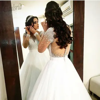 Custom Made Vestido de Noiva Long Sleeves Ball Gown Wedding Dress High Quality Bridal Gown Robe De Mariee 
Custom Made Vestido de Noiva Long Sleeves Ball Gown Wedding Dress High Quality Bridal Gown Robe De Mariee