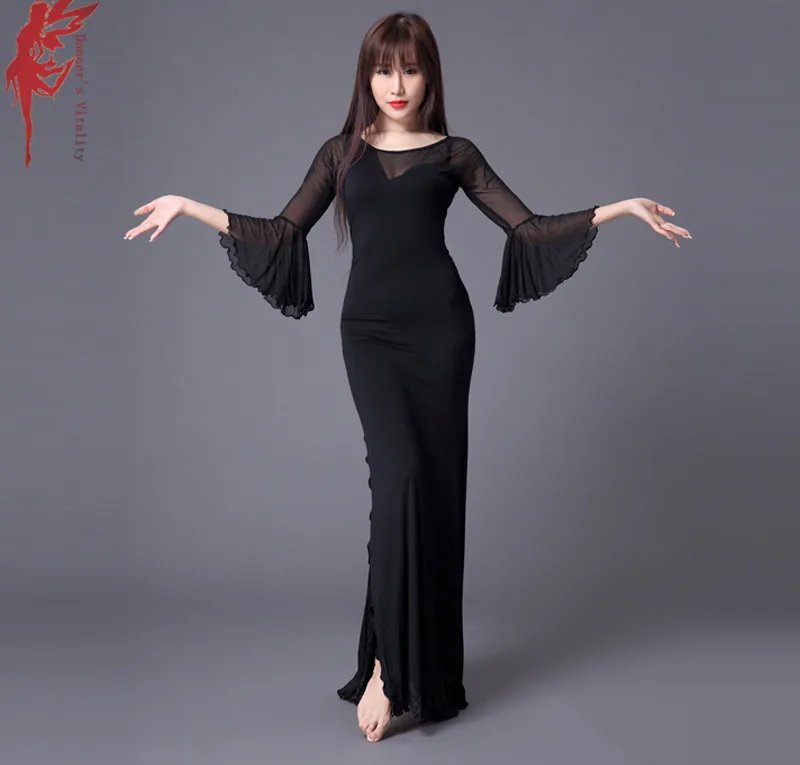 Women Elegant split dress girls fashion dress clothes long sleeves dresses belly dance dress dancer Practice clothing
Women Elegant split dress girls fashion dress clothes long sleeves dresses belly dance dress dancer Practice clothing