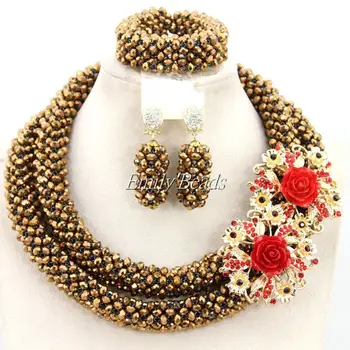 Trendy Nigerian Wedding African Beads Jewelry Sets Coffee Nigerian Bridal Crystal Beaded Jewelry Set Free Shipping AMJ363
Trendy Nigerian Wedding African Beads Jewelry Sets Coffee Nigerian Bridal Crystal Beaded Jewelry Set Free Shipping AMJ363