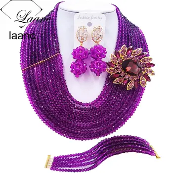 Laanc Trendy Purple Crystal Beads Jewelry Sets African Beaded Jewelry Nigerian Wedding Set PC10R045
Laanc Trendy Purple Crystal Beads Jewelry Sets African Beaded Jewelry Nigerian Wedding Set PC10R045
