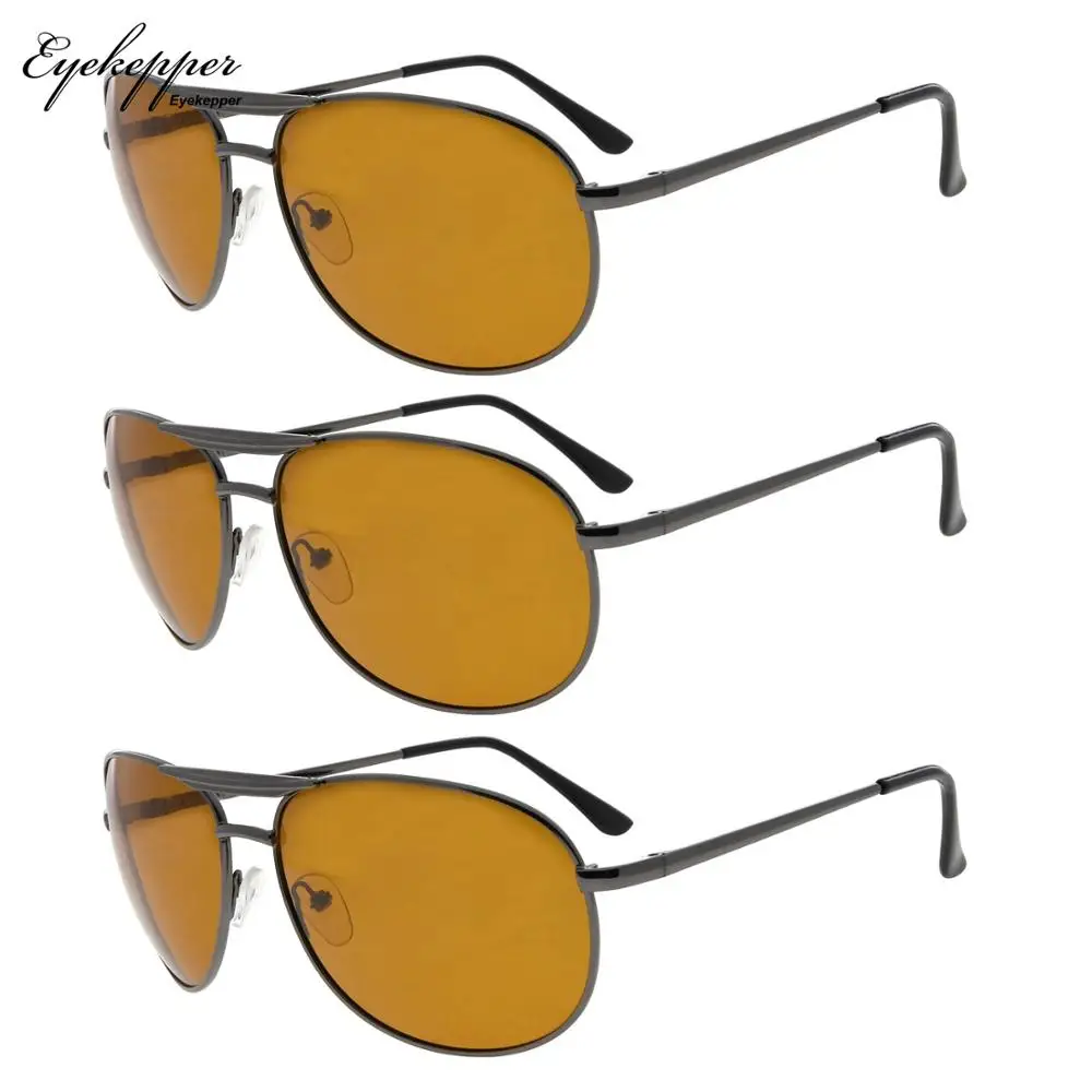 S3588 Eyekepper 3 Pack Polarized Sunglasses Spring Hinge Night Vision Driving Glasses Amber Lens
S3588 Eyekepper 3 Pack Polarized Sunglasses Spring Hinge Night Vision Driving Glasses Amber Lens
