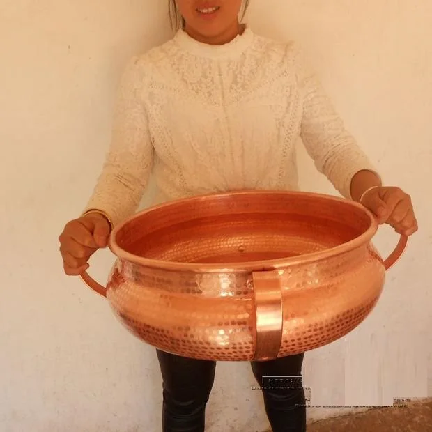 1 PC Handmade Pure Copper Pot Plate Big Thick with Handle Restaurant Soup Stew Pot Multi-use
1 PC Handmade Pure Copper Pot Plate Big Thick with Handle Restaurant Soup Stew Pot Multi-use
