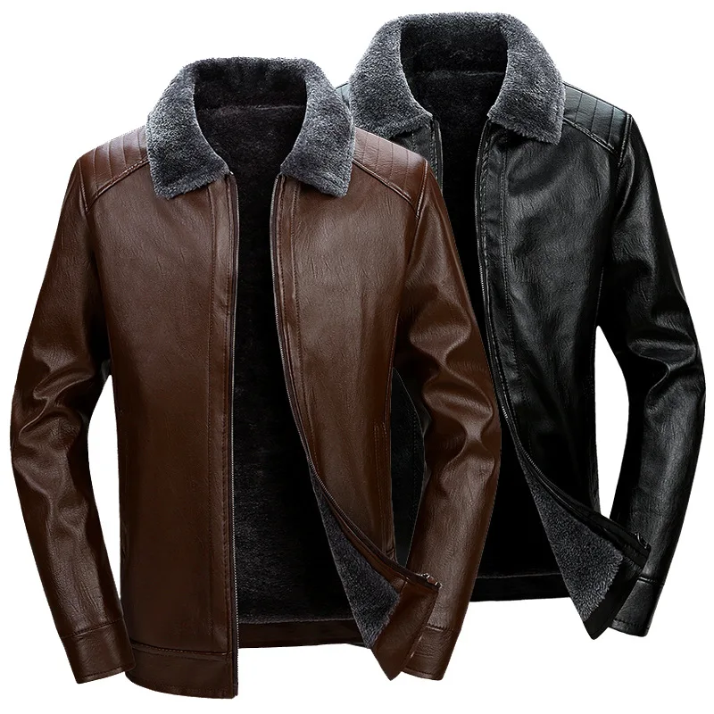 Men of 2019 autumn winters fur PU leather men's clothing and fluff collar and leisure leather jacket
Men of 2019 autumn winters fur PU leather men's clothing and fluff collar and leisure leather jacket