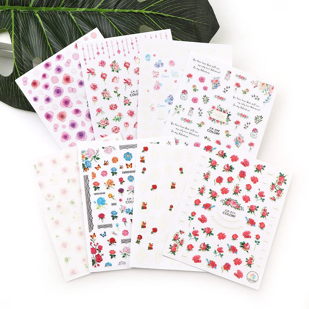 1 Sheet Nail Sticker Rose Flower Style Colorful Sticker 3D Self Adhesive Sticker Nail Decoration Tools
1 Sheet Nail Sticker Rose Flower Style Colorful Sticker 3D Self Adhesive Sticker Nail Decoration Tools