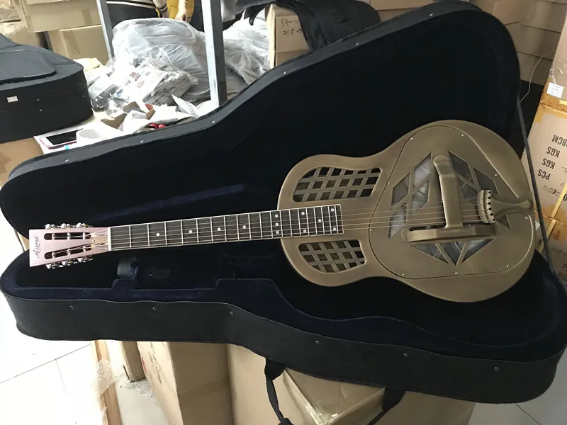 Aiersi Brand Triolian Bell Brass Body Tricone Blues Slide Resonator Guitar Model A49-BVA
Aiersi Brand Triolian Bell Brass Body Tricone Blues Slide Resonator Guitar Model A49-BVA