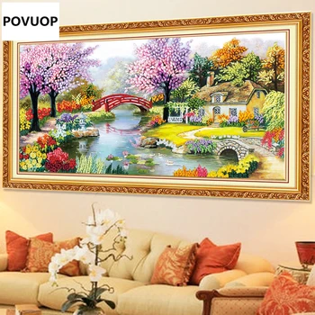 POVUOP Diy ribbon embroidery 100X55cm thomas new land of idyllic beauty scenery three-dimensional embroidery paintings
POVUOP Diy ribbon embroidery 100X55cm thomas new land of idyllic beauty scenery three-dimensional embroidery paintings