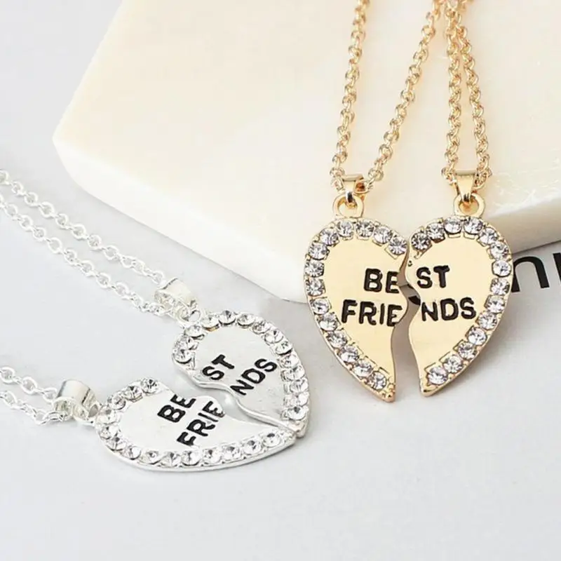 Gold/Silver Pendant Choker Best Friends Two Halves Heart Necklaces Fashion Symbol of Friendship for Friend Party Decoration &
Gold/Silver Pendant Choker Best Friends Two Halves Heart Necklaces Fashion Symbol of Friendship for Friend Party Decoration &