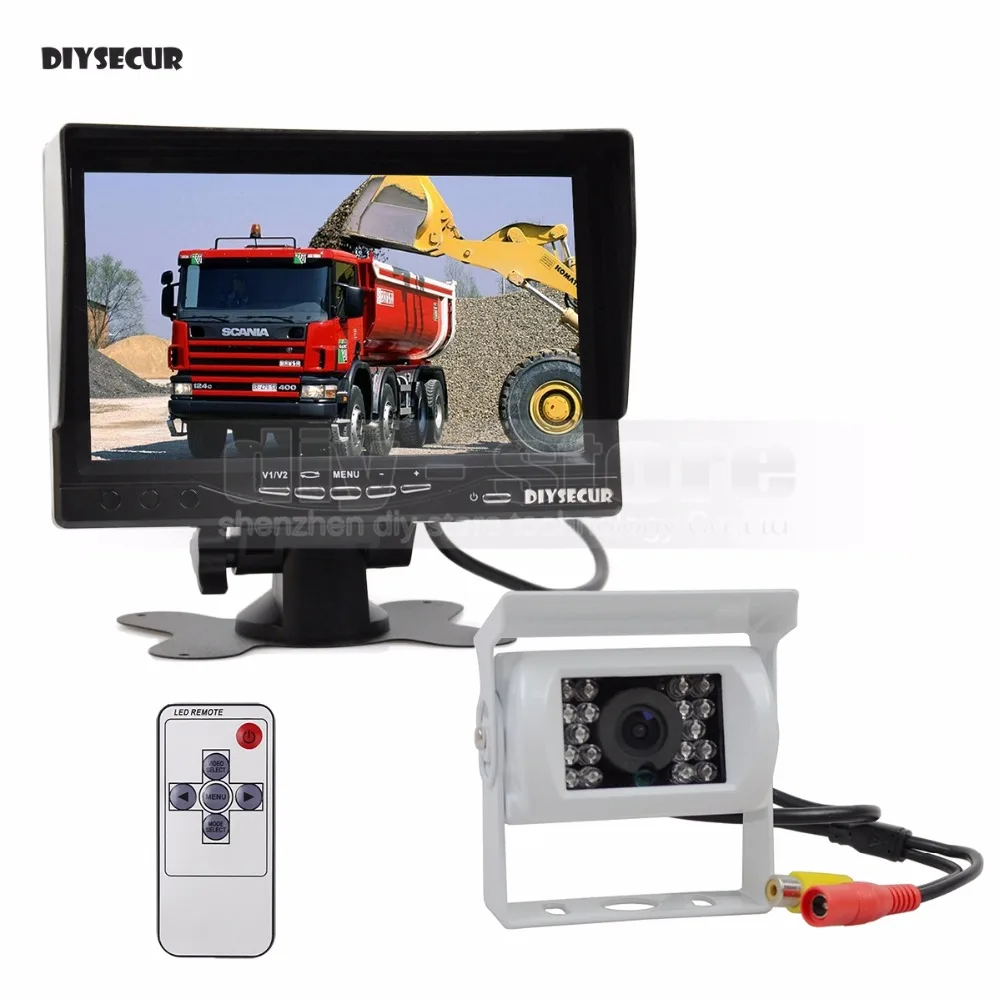 DIYSECUR Quality HD 7 inch TFT LCD Display Rear View Car Monitor + Waterproof IR CCD Night Vision Rear View Car Camera White
DIYSECUR Quality HD 7 inch TFT LCD Display Rear View Car Monitor + Waterproof IR CCD Night Vision Rear View Car Camera White