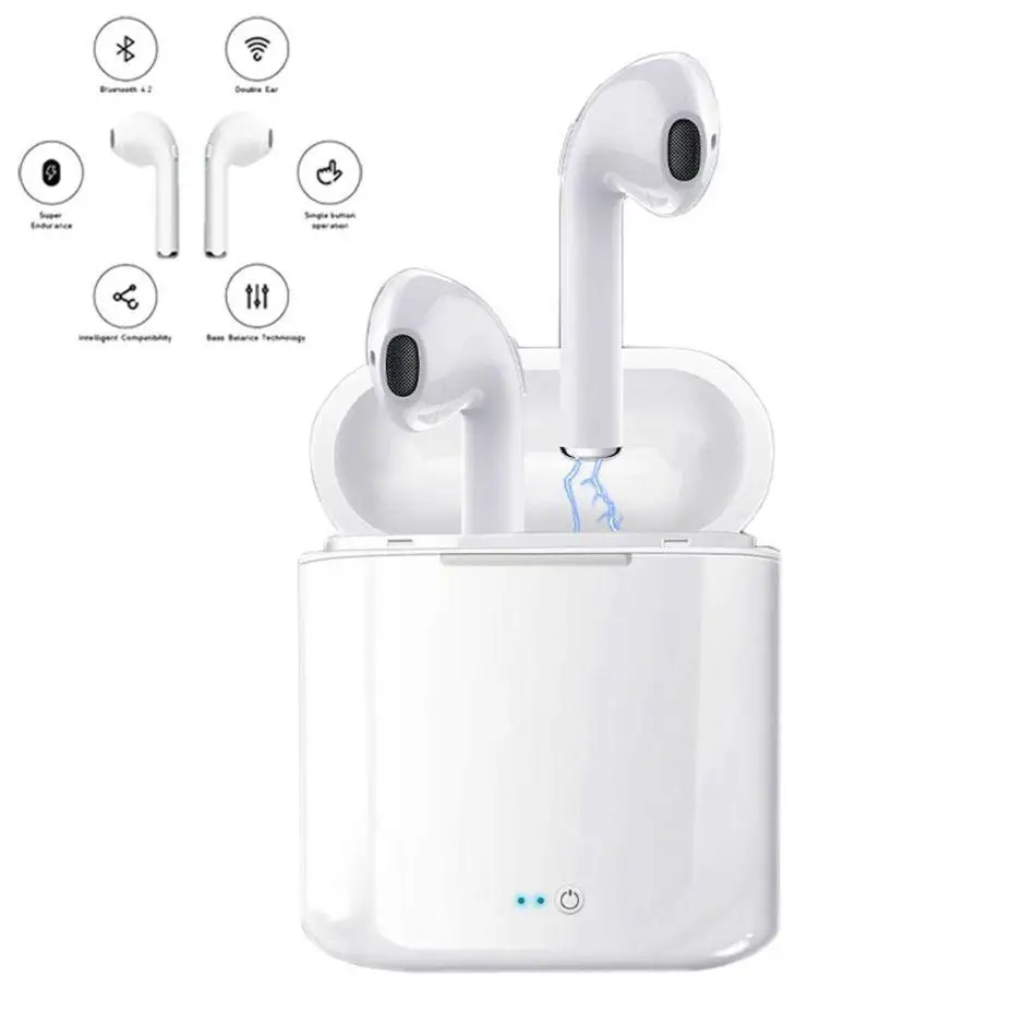 i7s TWS Mini Bluetooth Wireless Earphones Earbuds Charging Box Sports Headsets Android For iphone 7 X XR XS Smart Mobile Phone
i7s TWS Mini Bluetooth Wireless Earphones Earbuds Charging Box Sports Headsets Android For iphone 7 X XR XS Smart Mobile Phone