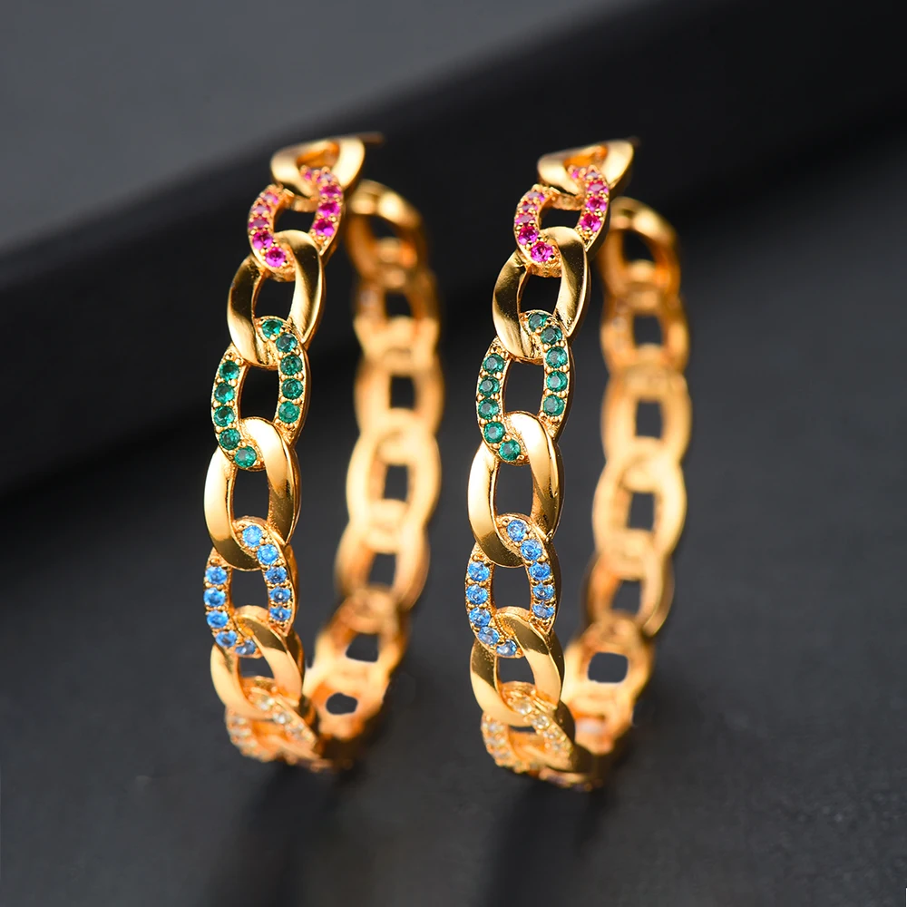 GODKI Luxury Link Chain Cubic Zircon Statement Big Hoop Earrings For Women Wedding DUBAI Bridal Round Circle Hoop Earrings 2019
GODKI Luxury Link Chain Cubic Zircon Statement Big Hoop Earrings For Women Wedding DUBAI Bridal Round Circle Hoop Earrings 2019