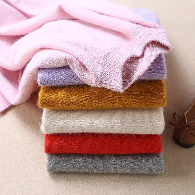 Autumn Winter Womens Classic Solid Pullover Sweaters Semi-high Necked Long Sleeved Female Basic Jumpers 13 Colors
Autumn Winter Womens Classic Solid Pullover Sweaters Semi-high Necked Long Sleeved Female Basic Jumpers 13 Colors