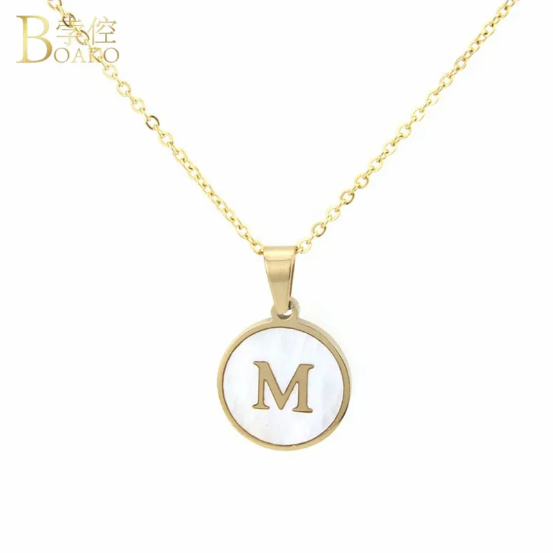 BOAKO 26 Letters Initial Necklace Custom Gold Disc Pendant Necklace For Women Name Necklace collares Adjustable Chain Jewelry
BOAKO 26 Letters Initial Necklace Custom Gold Disc Pendant Necklace For Women Name Necklace collares Adjustable Chain Jewelry