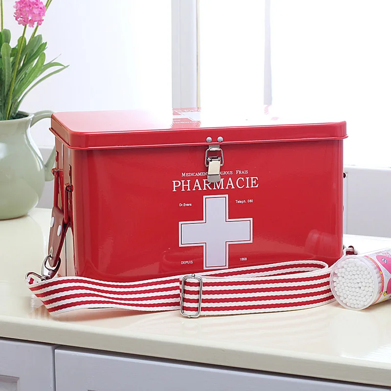 Shoulder strap portable locking Large medicine box first aid kit storage box multi-layer
Shoulder strap portable locking Large medicine box first aid kit storage box multi-layer
