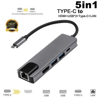 New Arrival 5-in-1 Type-C Adapter USB HD RJ45 Port Converter TF SD Memory Card Reader High Speed USB3.0 Hub
New Arrival 5-in-1 Type-C Adapter USB HD RJ45 Port Converter TF SD Memory Card Reader High Speed USB3.0 Hub