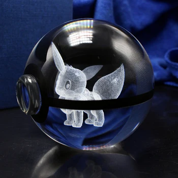3D Laser Pokemon Go Crystal Eevee Sculpture Ball With Led Light Base for Cartoon Souvenirs
3D Laser Pokemon Go Crystal Eevee Sculpture Ball With Led Light Base for Cartoon Souvenirs
