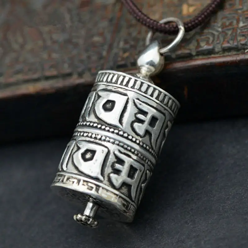 T9057 Tibetan Mantras Prayer Box Amulet Pendants Nepal 925 Sterling Silver Locket Box
T9057 Tibetan Mantras Prayer Box Amulet Pendants Nepal 925 Sterling Silver Locket Box