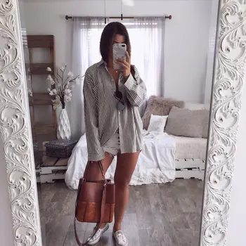 Hirigin Harajuku Fall 2018 Newest Hot Women Summer Striped Long Sleeve Button V Neck Shirt Casual Blouse Tops Outwear
Hirigin Harajuku Fall 2018 Newest Hot Women Summer Striped Long Sleeve Button V Neck Shirt Casual Blouse Tops Outwear
