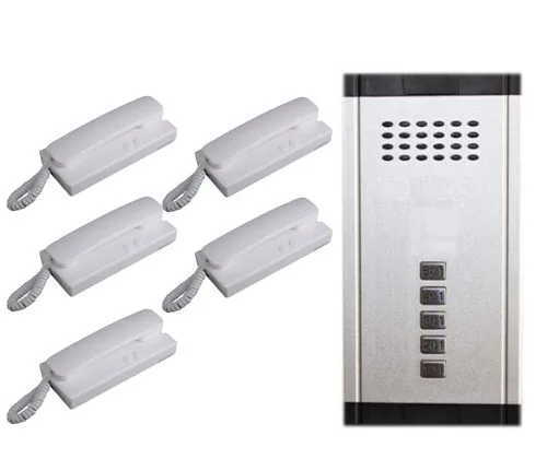 New 2-Wired Audio Door Phone Home Intercom Audio Doorbell System Direct Press Key Waterproof Outdoor Station for 5 apartments
New 2-Wired Audio Door Phone Home Intercom Audio Doorbell System Direct Press Key Waterproof Outdoor Station for 5 apartments