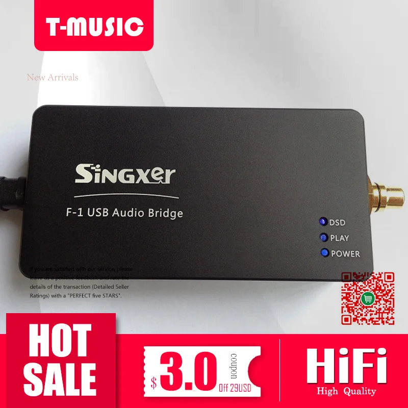 Singxer F 1 XMOS XU208 цифровой интерфейс USB к коаксиальному выходу для ЦАП с алюминиевым