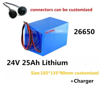 Customized 24V 25Ah lithium li ion 26650 for LED panel LED stip solar system solar panel golf cart power tools+3A charger
Customized 24V 25Ah lithium li ion 26650 for LED panel LED stip solar system solar panel golf cart power tools+3A charger