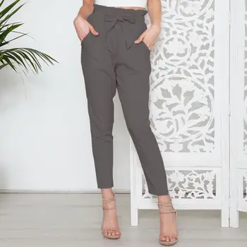 2019 Fashion High Waist Elastic Casual Clothing Women Solid Color Belted Ninth Pants Slim Fit OL Office Trousers Pencil Pants
2019 Fashion High Waist Elastic Casual Clothing Women Solid Color Belted Ninth Pants Slim Fit OL Office Trousers Pencil Pants