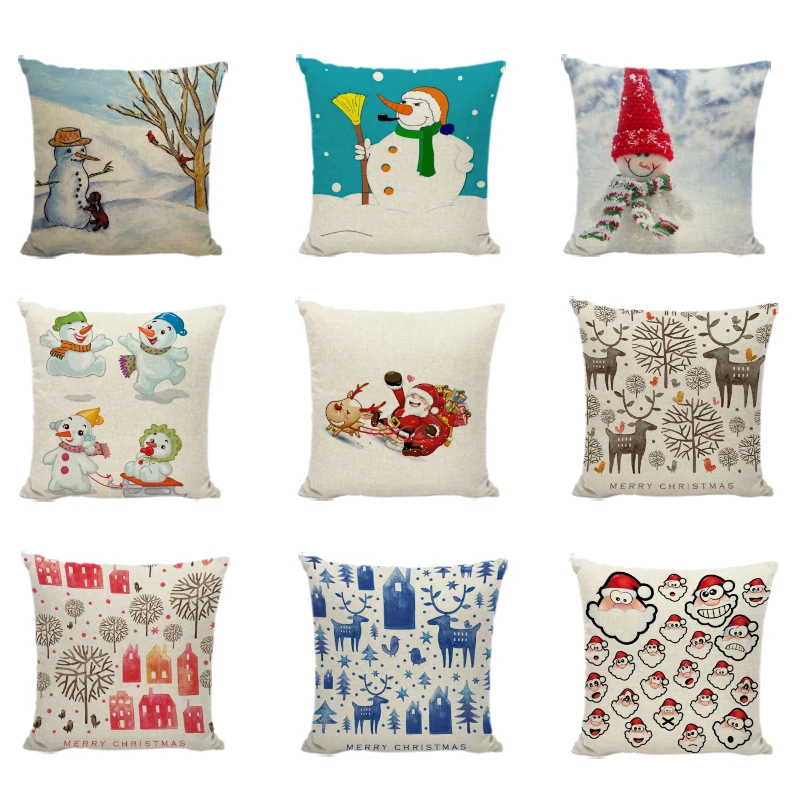 New Year Gift Cushion Cover Christmas Elk Santa Sleigh Snowman Pillow Case Kid Family Living Room Bedroom Sofa Bedding Decorat
New Year Gift Cushion Cover Christmas Elk Santa Sleigh Snowman Pillow Case Kid Family Living Room Bedroom Sofa Bedding Decorat