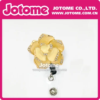 100pcs/lot Retractable Rhinestone Crystal Yellow Enamel Flower ID Badge Reel Holder
100pcs/lot Retractable Rhinestone Crystal Yellow Enamel Flower ID Badge Reel Holder