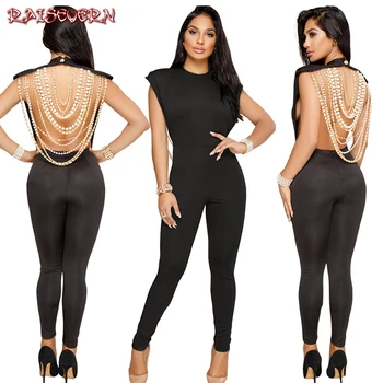 RAISEVERN Work Office Women Jumpsuit 2019 Summer Fashion Sexy Overall Solid Long Playsuit Backness Beading Jumpsuit Rompers New
RAISEVERN Work Office Women Jumpsuit 2019 Summer Fashion Sexy Overall Solid Long Playsuit Backness Beading Jumpsuit Rompers New