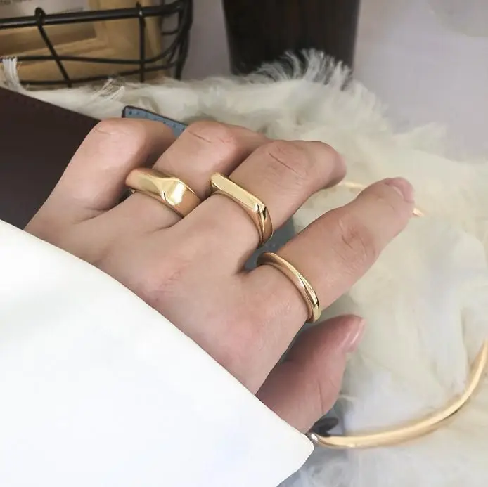 3 PCS/Set Simple Gold Sliver Metal Geometric Irregular Circle Wide Square Knuckle Rings for Women Wedding Party Jewelry Gift
3 PCS/Set Simple Gold Sliver Metal Geometric Irregular Circle Wide Square Knuckle Rings for Women Wedding Party Jewelry Gift