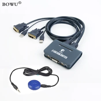 4K HD 2 Port USB 2.0 DVI KVM Switch Switcher With Cable for Dual Monitor Keyboard Mouse Supports IR Desktop Controller Switching
4K HD 2 Port USB 2.0 DVI KVM Switch Switcher With Cable for Dual Monitor Keyboard Mouse Supports IR Desktop Controller Switching