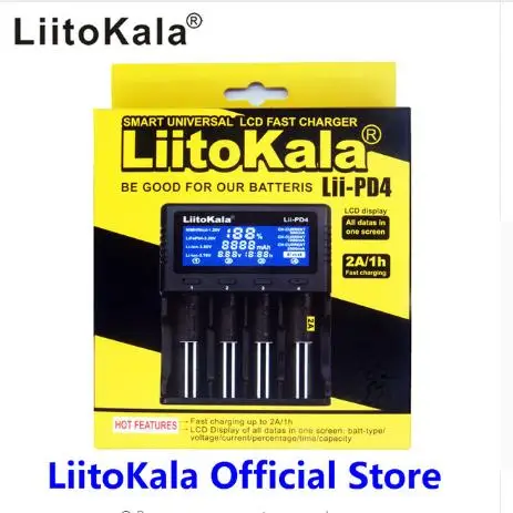 

original Liitokala Lii-PD4 LCD 3.7 v 18650 18350 18500 16340 21700 10440 14500 26650 1.2 v AA AAA NiMH lithium Battery charger