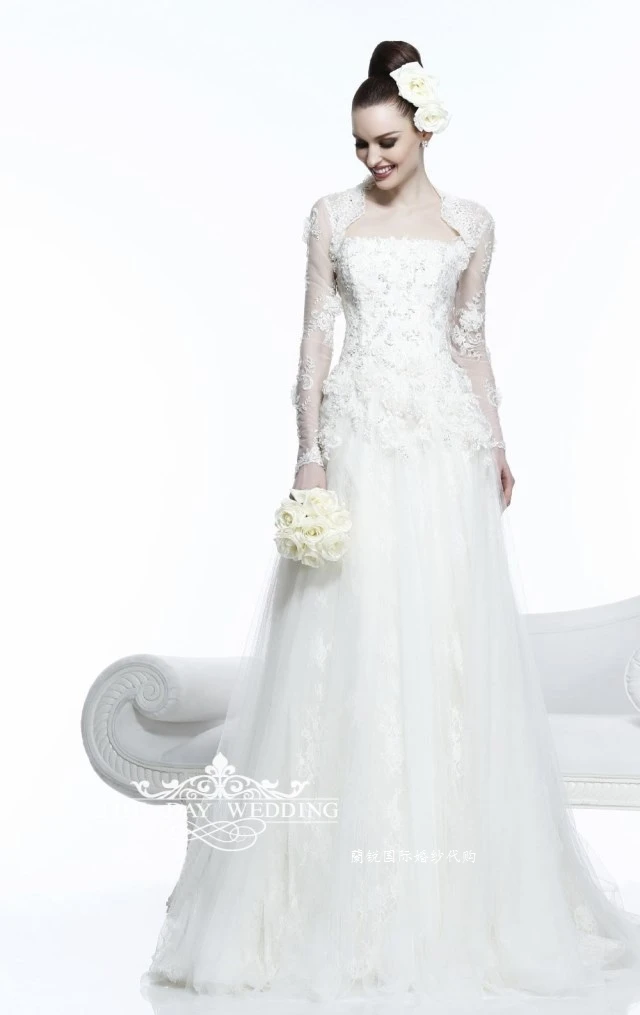 vestido de noiva long salomon bridal gown crystal 2014 new fashion sexy romantic long sleeve lace wedding dress bride dresses
vestido de noiva long salomon bridal gown crystal 2014 new fashion sexy romantic long sleeve lace wedding dress bride dresses